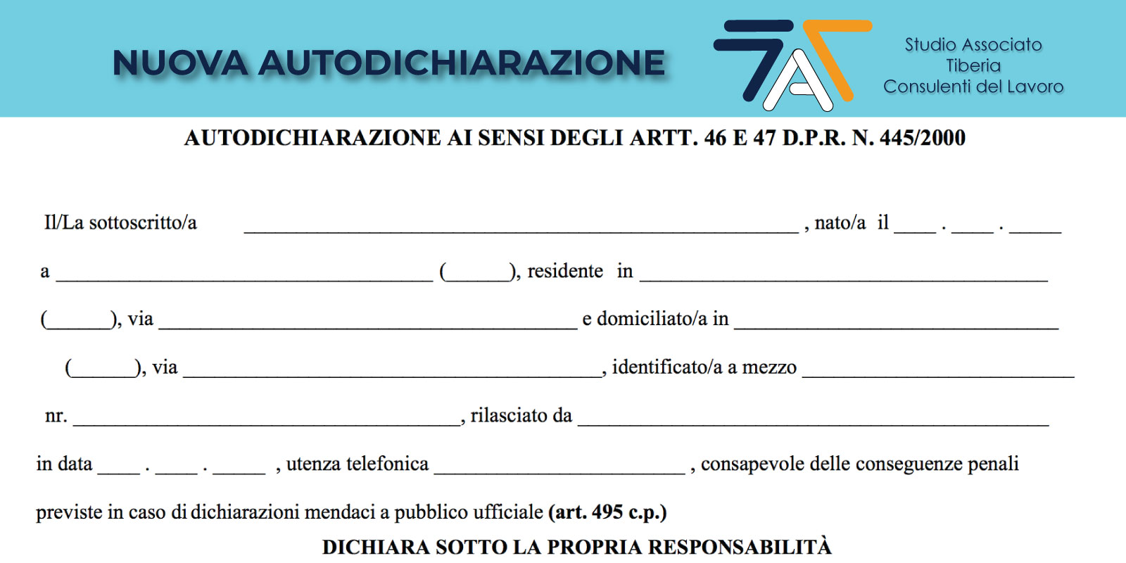 Scopri di più sull'articolo Nuova autodichiarazione per spostarsi durante il coprifuoco e nelle zone rosse